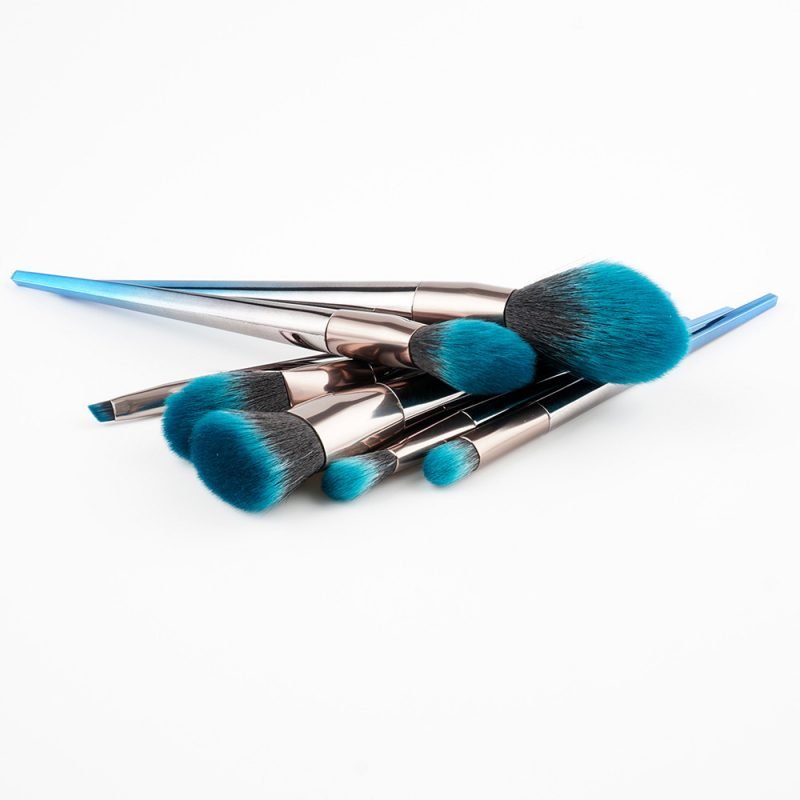 7 diamond makeup brushes blue black gradient - Image 3