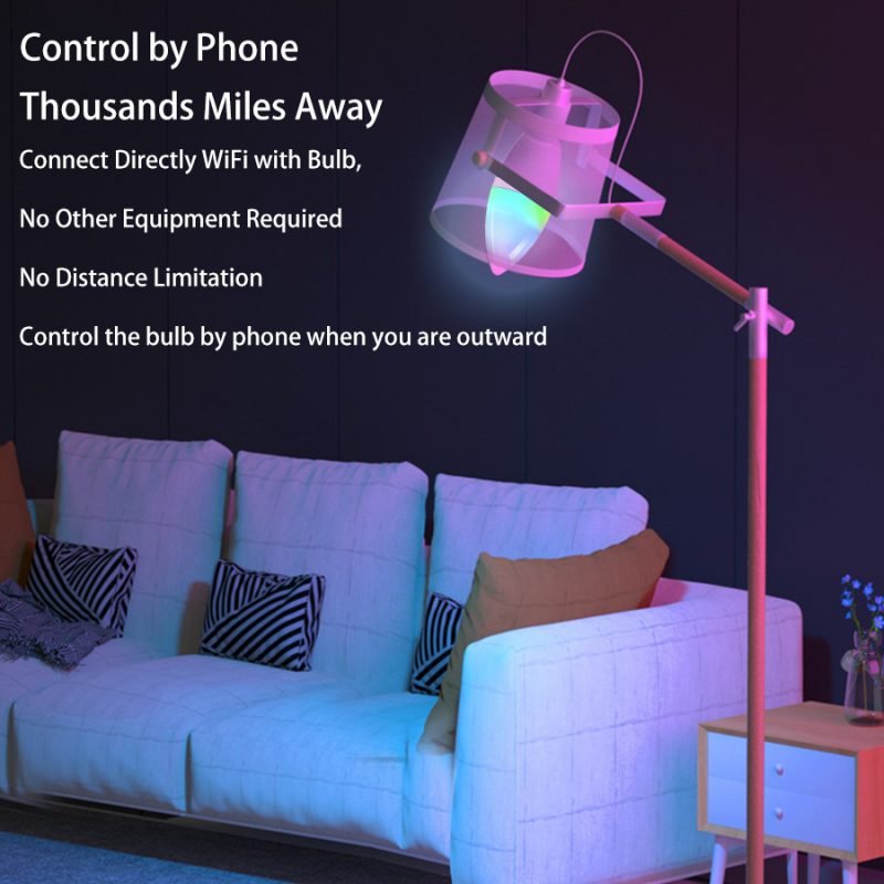 Smart WifI Led Lamp E14 RGB CW WW Led Bulb Dimmable 85-265V Voice Control Light Bulbs Alexa Google Home For Home Decorative - Image 3