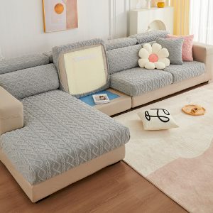 All-inclusive Lazy Elastic Sofa Cover in Lingering Grey