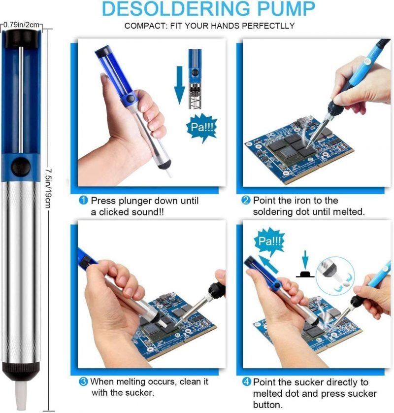 Thermostat Electric Soldering Iron Set - Image 7