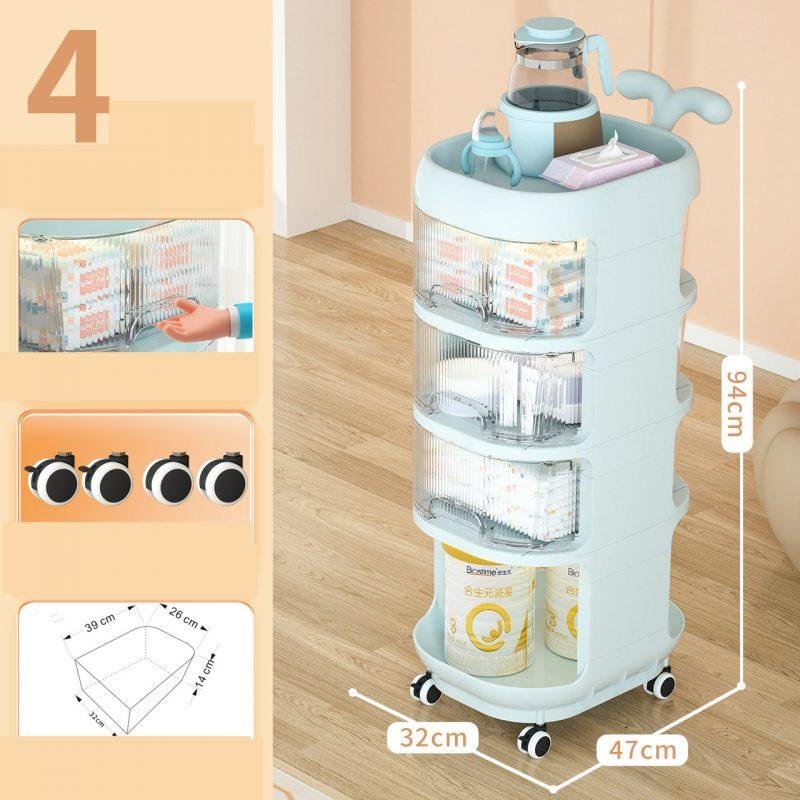 Living Room Multi-layer Snack Cabinet Removable Bookshelf Toy Storage Shelves - Image 3