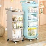 Living Room Multi-layer Snack Cabinet Removable Bookshelf Toy Storage Shelves