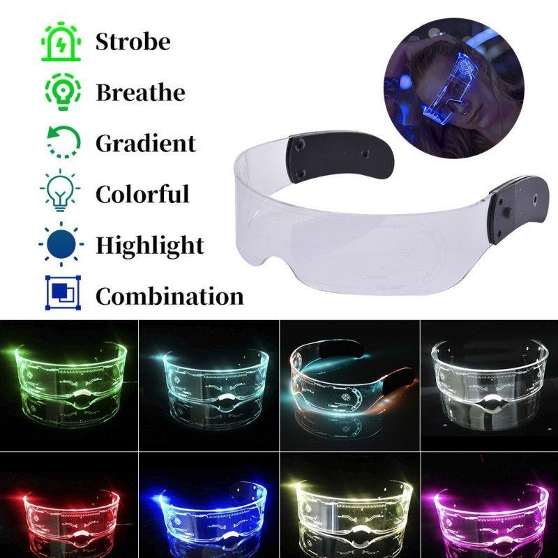 LED Luminous Glasses Party Bar Disco Punk Glasses Futuristic Style Festival Goggles Decoration Gifts - Image 4