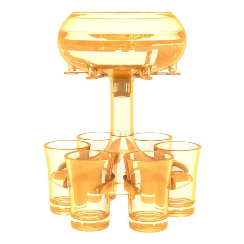 6-Shot Glass Dispenser Holder Wine Whisky Beer Dispenser Rack Bar Accessory Drinking Party Games Glass Dispenser - Image 10