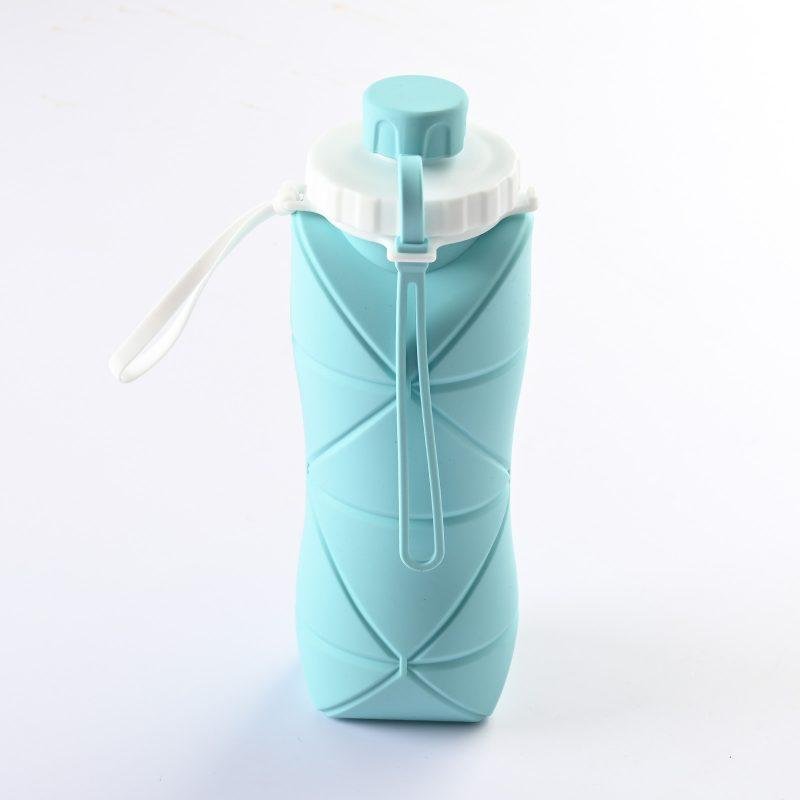 600ml Folding Silicone Water Bottle Sports Water Bottle Outdoor Travel Portable Water Cup Running Riding Camping Hiking Kettle - Image 9