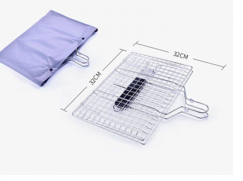 Detachable Grill Net Foldable Grill Square Grilled Vegetable Basket Grilled Fish - Image 2