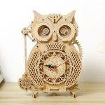 Enchanting Owl Pendulum Clock: 3D Wooden Puzzle Toy