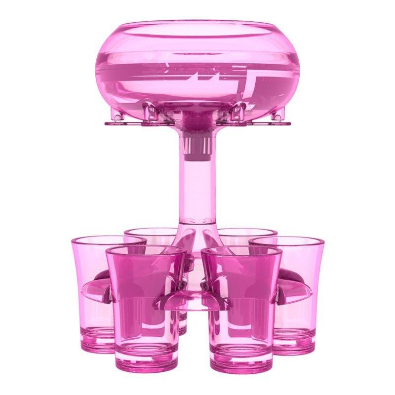 6-Shot Glass Dispenser Holder Wine Whisky Beer Dispenser Rack Bar Accessory Drinking Party Games Glass Dispenser - Image 7