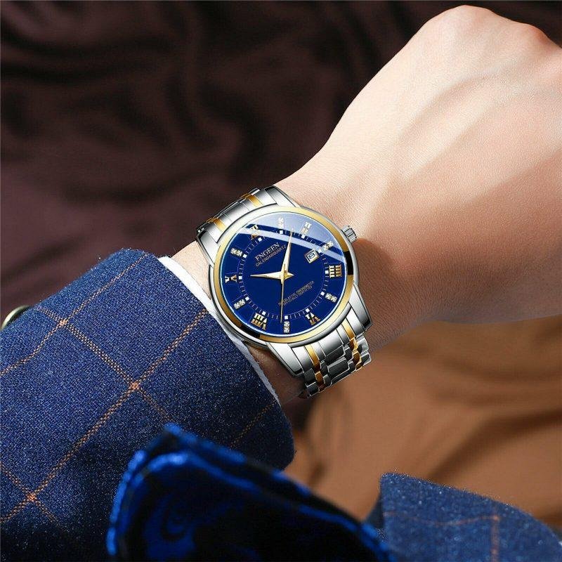 Stainless Steel Watch For MEN Quartz Luminous Classic Watches For Father Elderly - Image 5