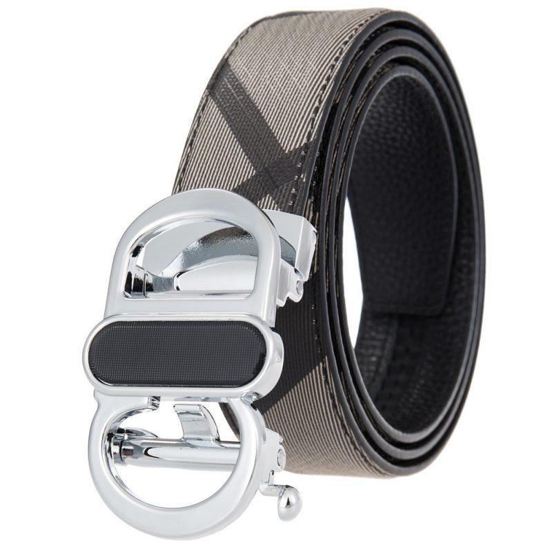 Men's Business Pants Alloy Automatic Buckle New Leather Belt - Image 6