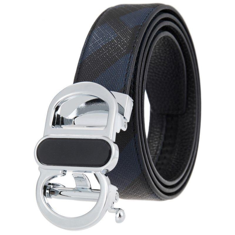 Men's Business Pants Alloy Automatic Buckle New Leather Belt - Image 7