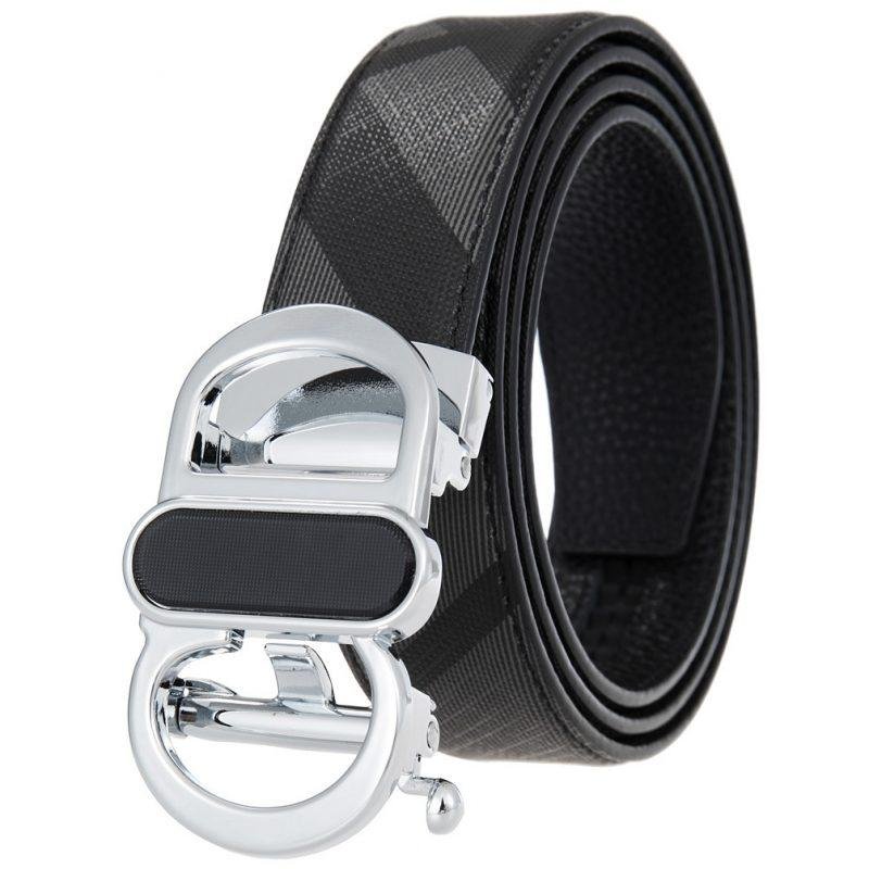 Men's Business Pants Alloy Automatic Buckle New Leather Belt - Image 9