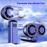 Foldable USB Rechargeable Handheld & Neck Fan with Display