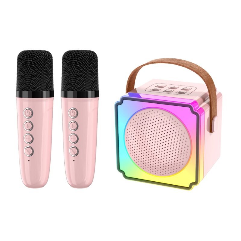 Double Microphone Household Outdoor Karaoke Microphone Speaker - Image 3