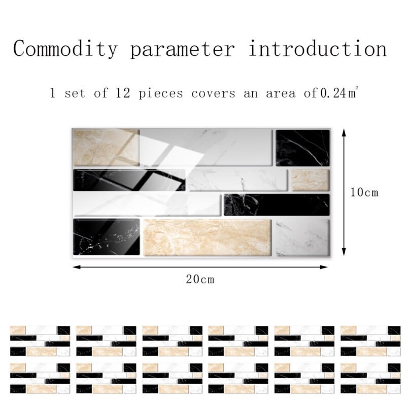 Marble Rock Crystal Tile Stickers Self-adhesive Wear-resistant Floor - Image 5
